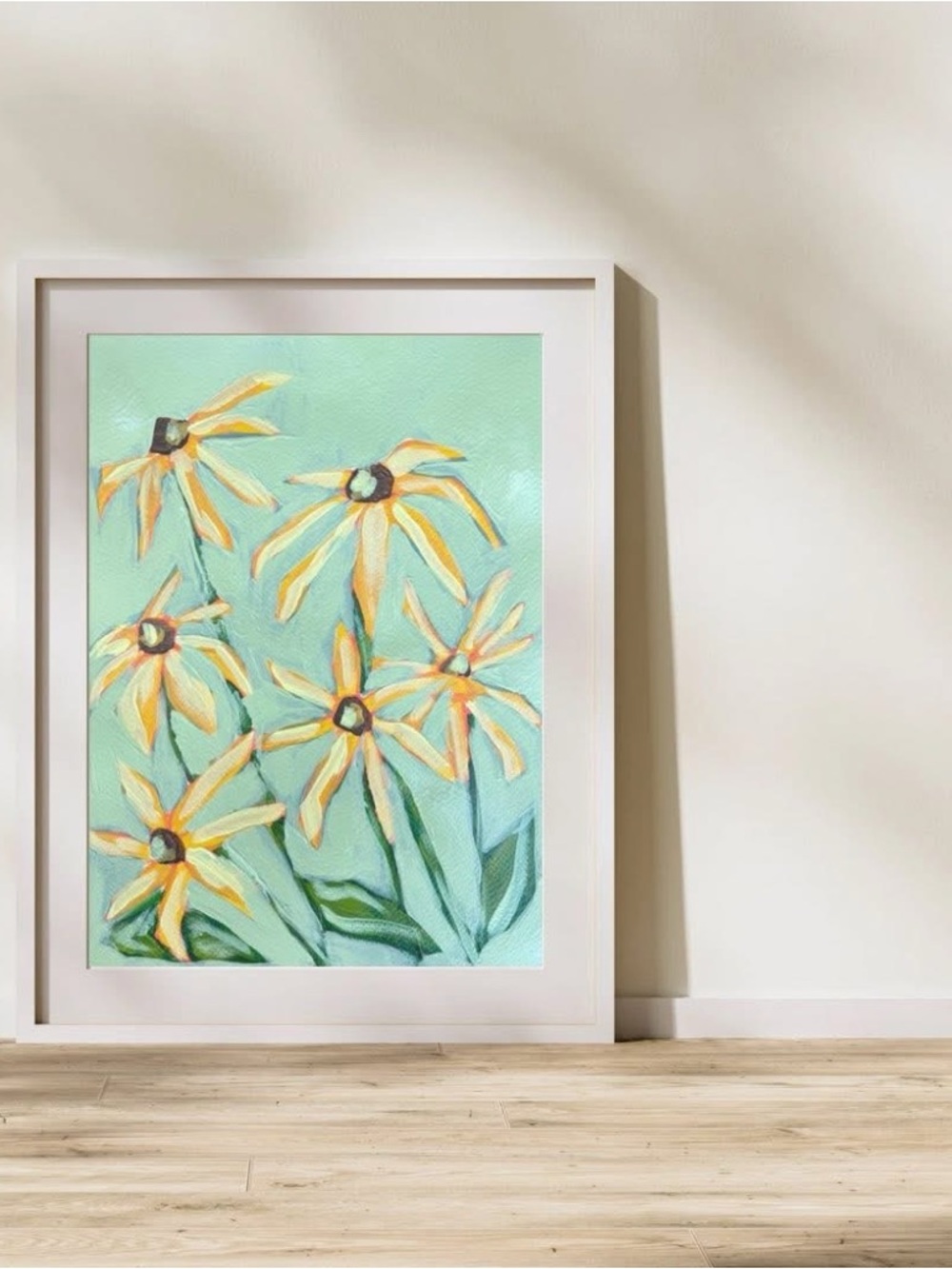 Original Impressionistic Floral Painting on‎ Paper 9x12" Joyful Garden View